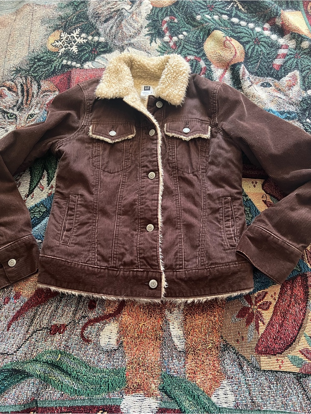 Vintage Corduroy Sherpa-Lined Jacket
